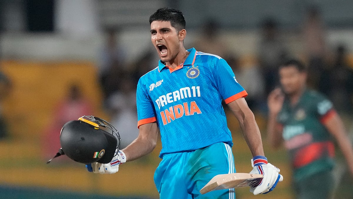 File/AP : LA 2028 Olympic Men’s T20 Cricket Qualification Format: Shubman Gill celebrating his century.